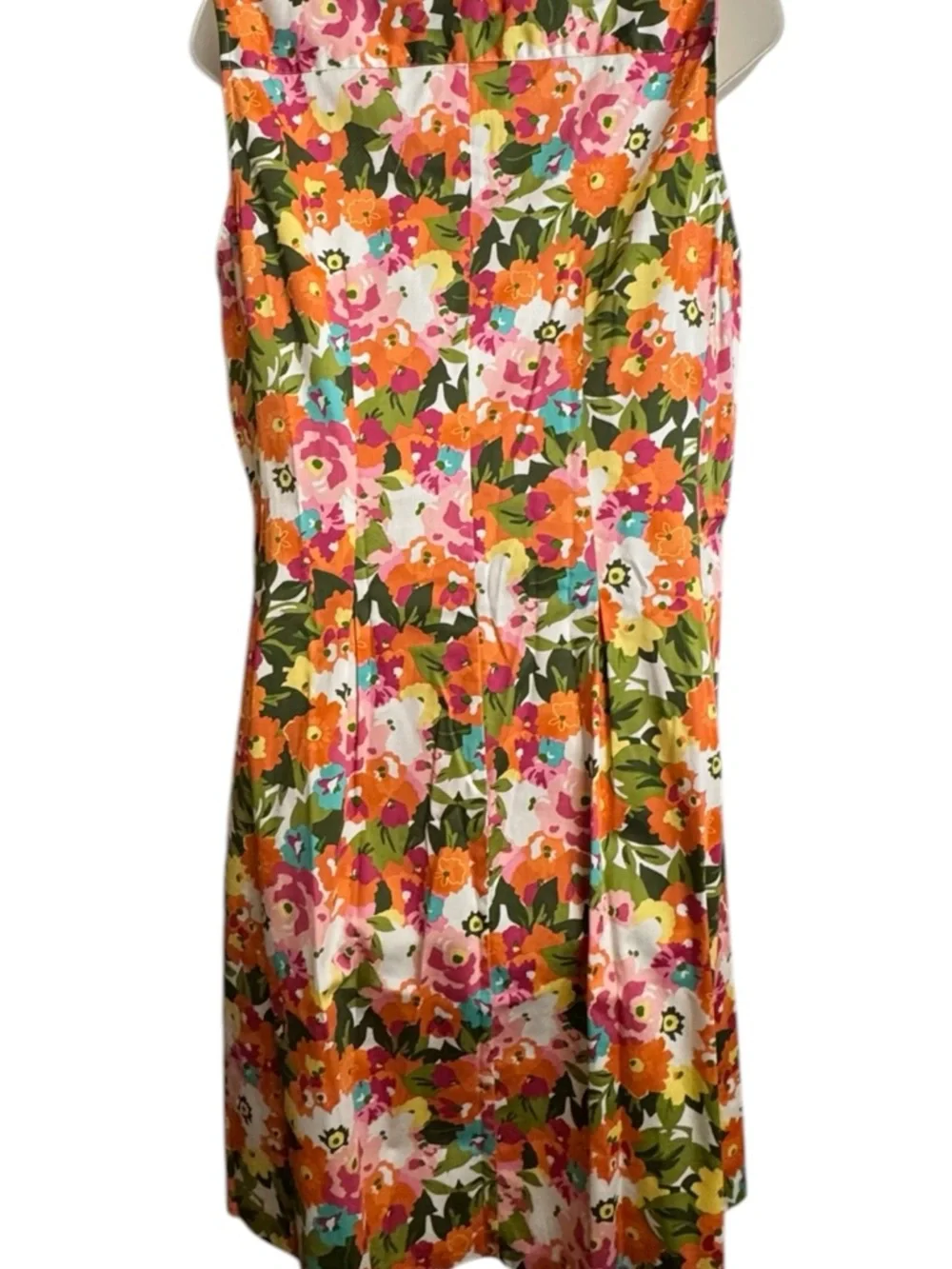 Talbots Floral Sleeveless Collared Dress Cotton/Span   LARGE/PETITE    #CL - Picture 6 of 8